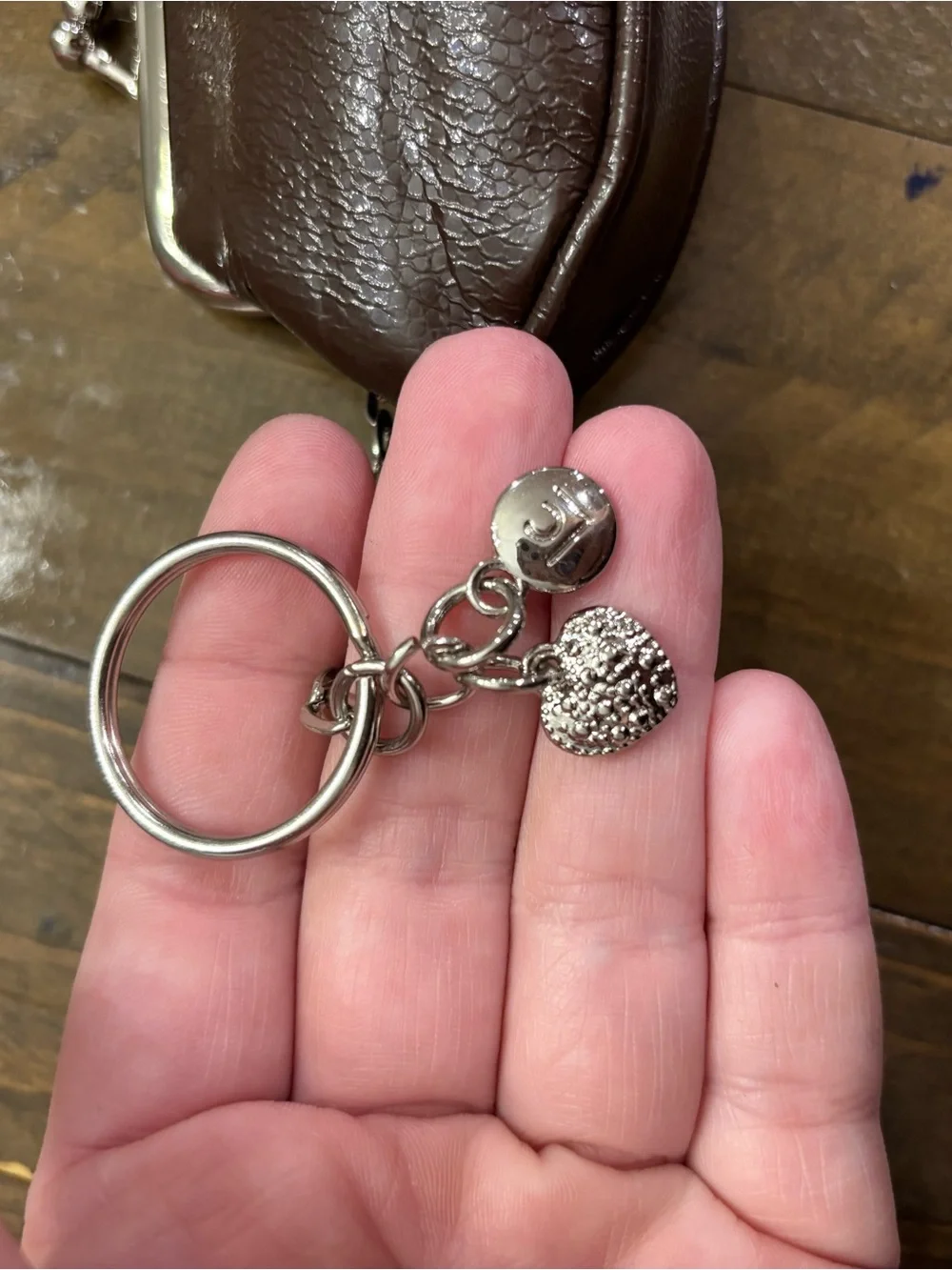 Liz Claiborne Frame Coin Purse with Keyring Charm